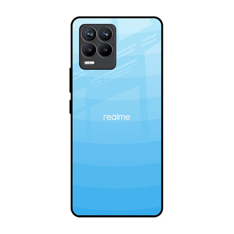 Wavy Blue Pattern Realme 8 Pro Glass Back Cover Online