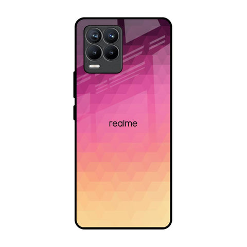 Geometric Pink Diamond Realme 8 Pro Glass Back Cover Online