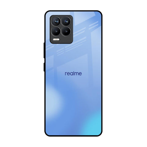 Vibrant Blue Texture Realme 8 Pro Glass Back Cover Online