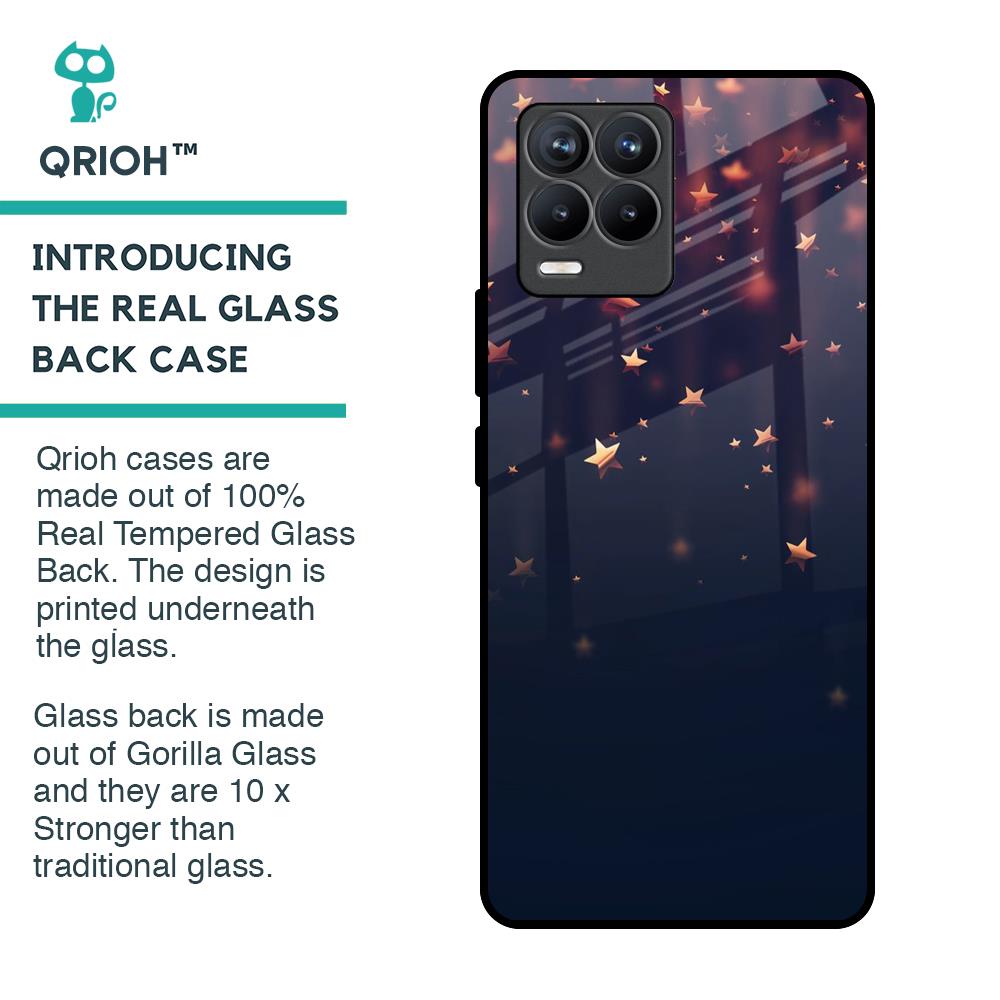 Falling Stars Glass Case For Realme 8 Pro