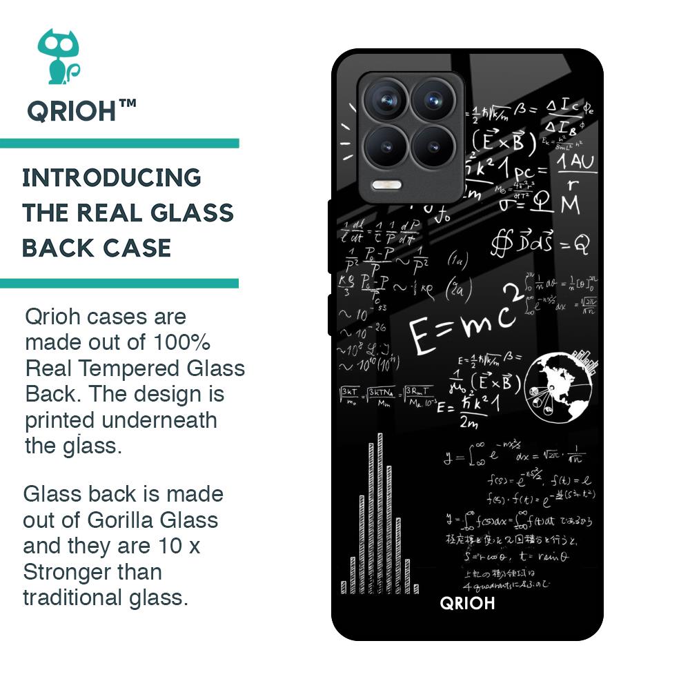 Funny Math Glass Case for Realme 8 Pro
