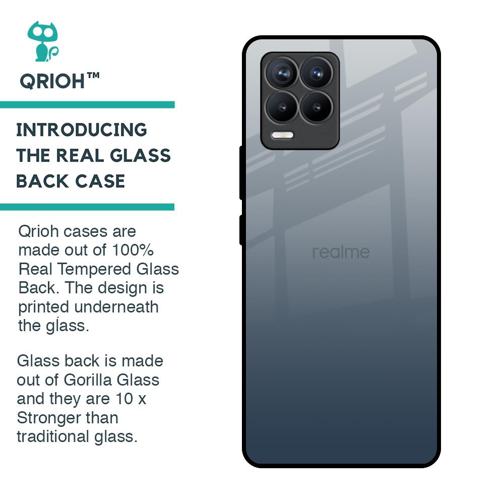 Smokey Grey Color Glass Case For Realme 8 Pro