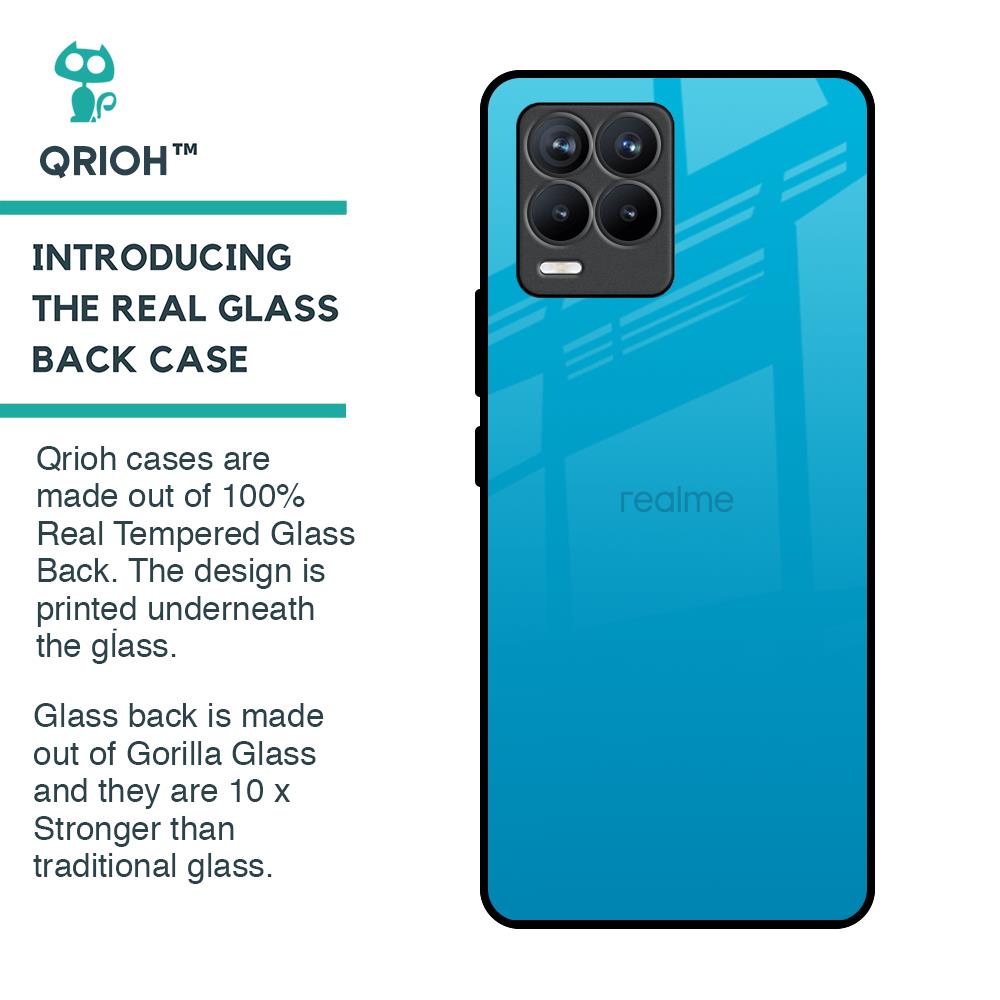 Blue Aqua Glass Case for Realme 8 Pro