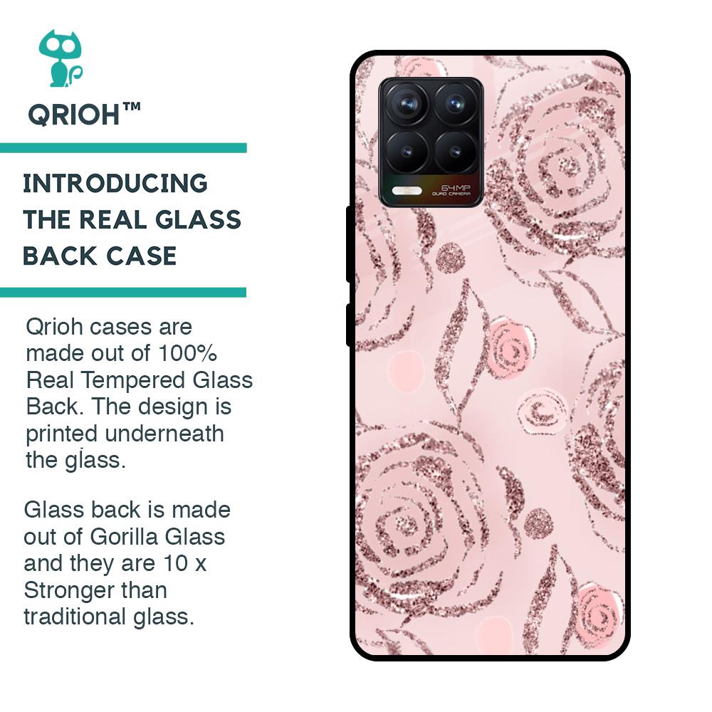Shimmer Roses Glass case for Realme 8 Pro
