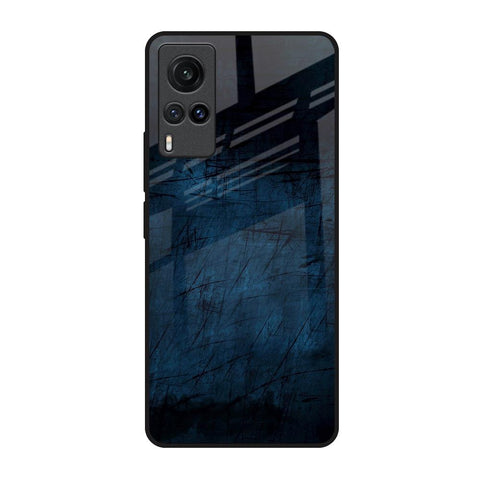 Dark Blue Grunge Vivo X60 Glass Back Cover Online