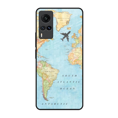 Travel Map Vivo X60 Glass Back Cover Online