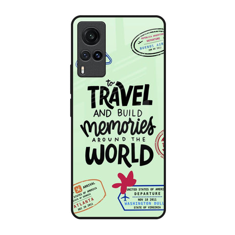 Travel Stamps Vivo X60 Glass Back Cover Online