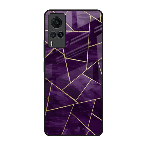 Geometric Purple Vivo X60 Glass Back Cover Online