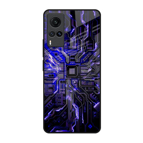 Techno Color Pattern Vivo X60 Glass Back Cover Online