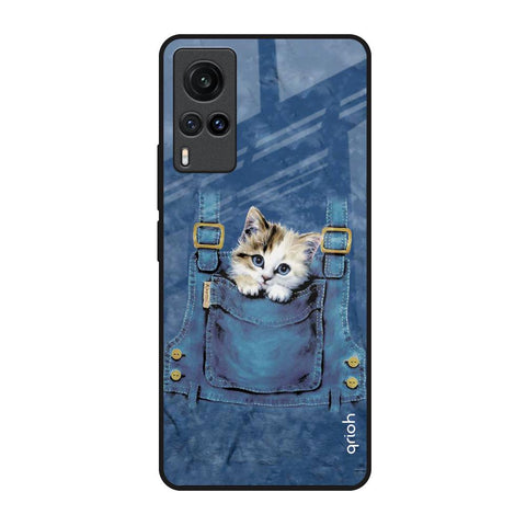 Kitty In Pocket Vivo X60 Glass Back Cover Online