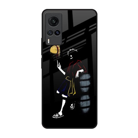 Luffy Line Art Vivo X60 Glass Back Cover Online