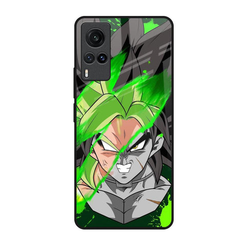 Anime Green Splash Vivo X60 Glass Back Cover Online