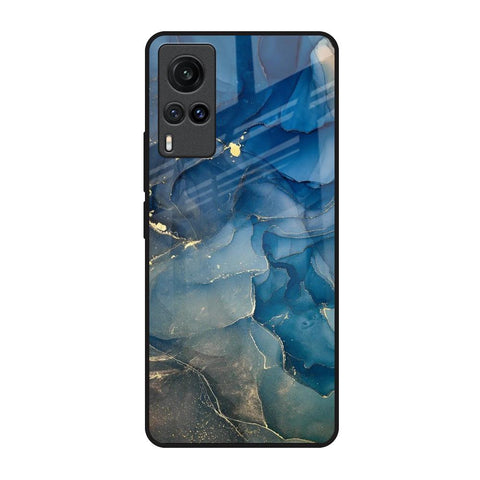 Blue Cool Marble Vivo X60 Glass Back Cover Online
