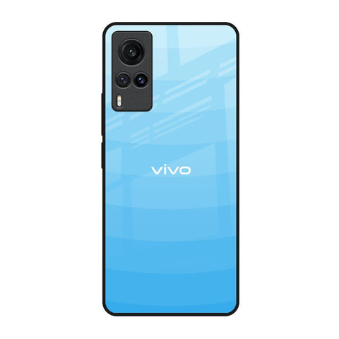 Wavy Blue Pattern Vivo X60 Glass Back Cover Online