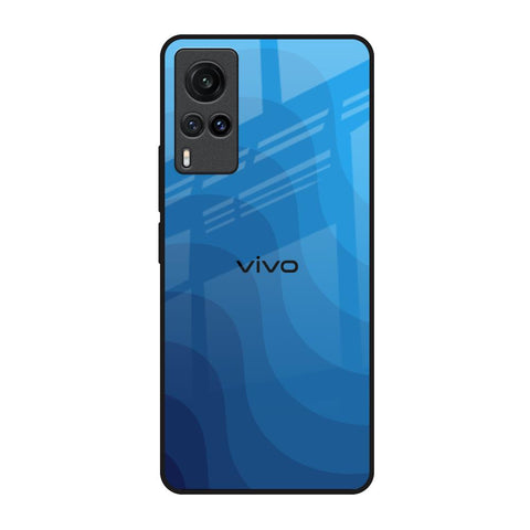 Blue Wave Abstract Vivo X60 Glass Back Cover Online