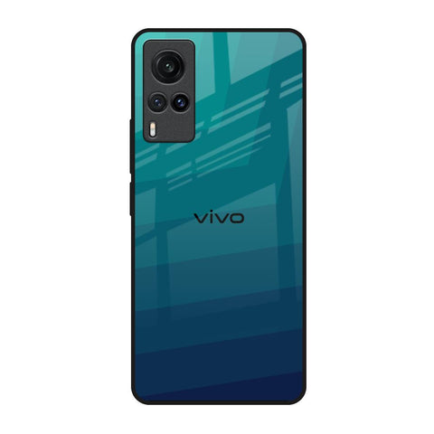 Green Triangle Pattern Vivo X60 Glass Back Cover Online
