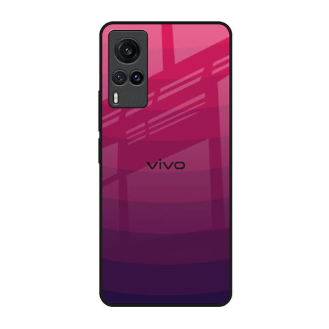 Wavy Pink Pattern Vivo X60 Glass Back Cover Online