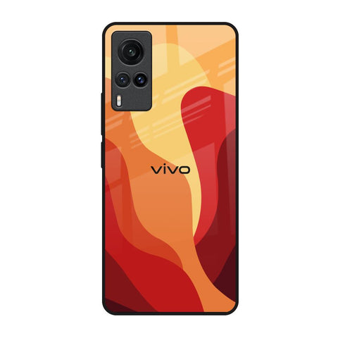 Magma Color Pattern Vivo X60 Glass Back Cover Online