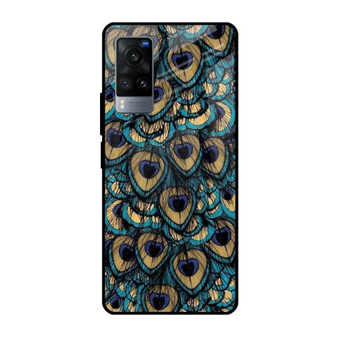 Peacock Feathers Vivo X60 Glass Cases & Covers Online