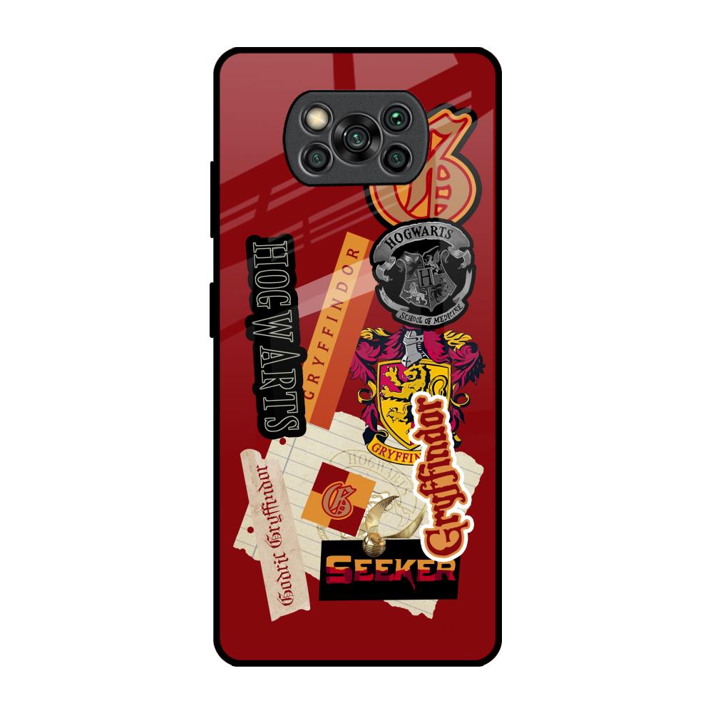 Gryffindor Poco X3 Pro Glass Back Cover Online