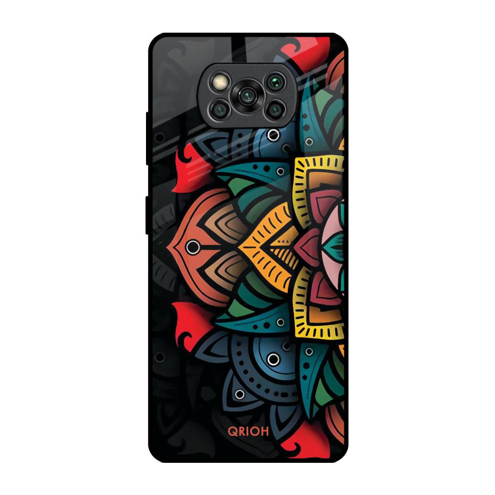 Retro Gorgeous Flower Poco X3 Pro Glass Back Cover Online