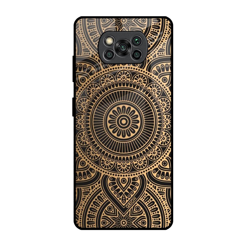 Luxury Mandala Poco X3 Pro Glass Back Cover Online