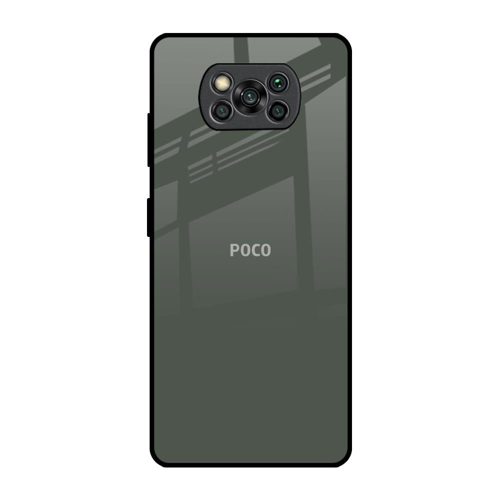 Charcoal Poco X3 Pro Glass Back Cover Online