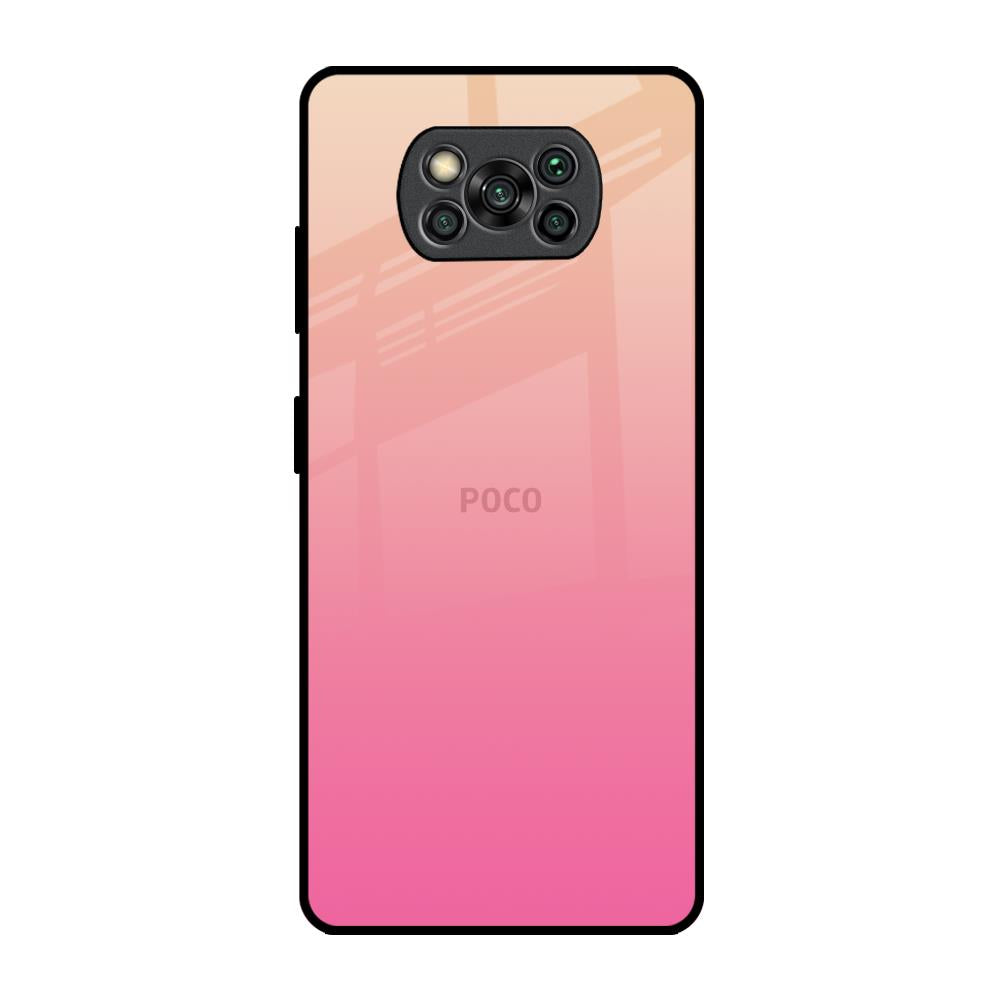 Pastel Pink Gradient Poco X3 Pro Glass Back Cover Online