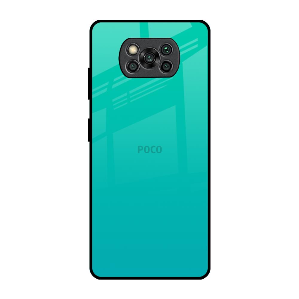 Cuba Blue Poco X3 Pro Glass Back Cover Online