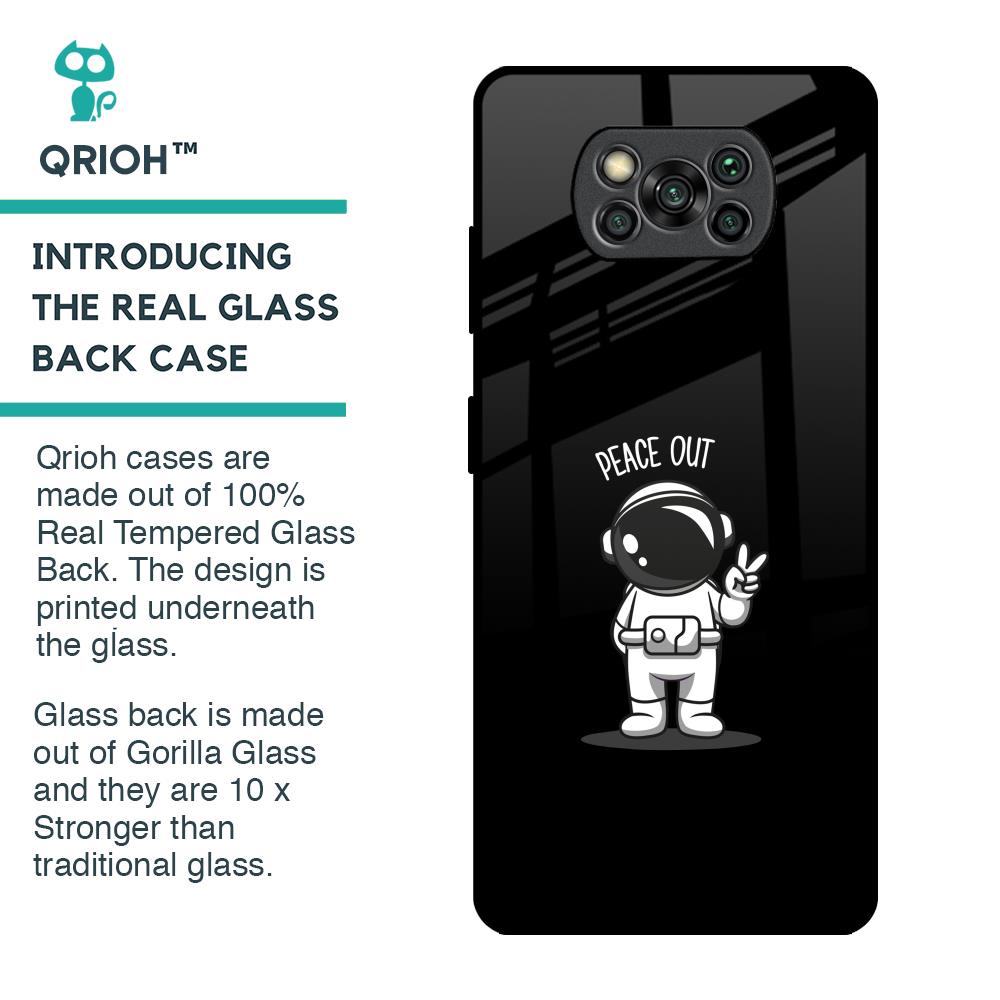 Peace Out Astro Glass Case for Poco X3 Pro