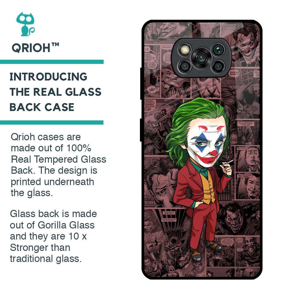 Joker Cartoon Glass Case for Poco X3 Pro