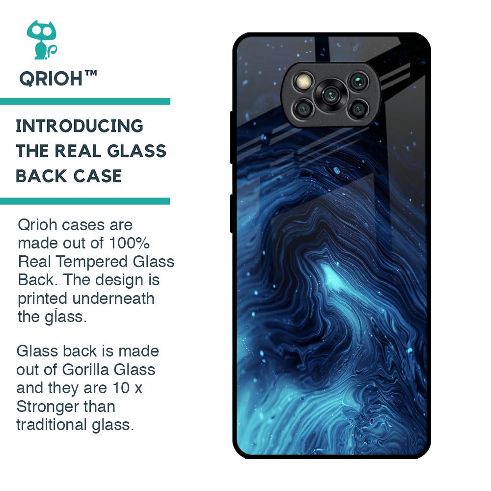 Dazzling Ocean Gradient Glass Case For Poco X3 Pro