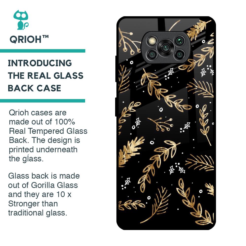 Autumn Leaves Glass Case for Poco X3 Pro