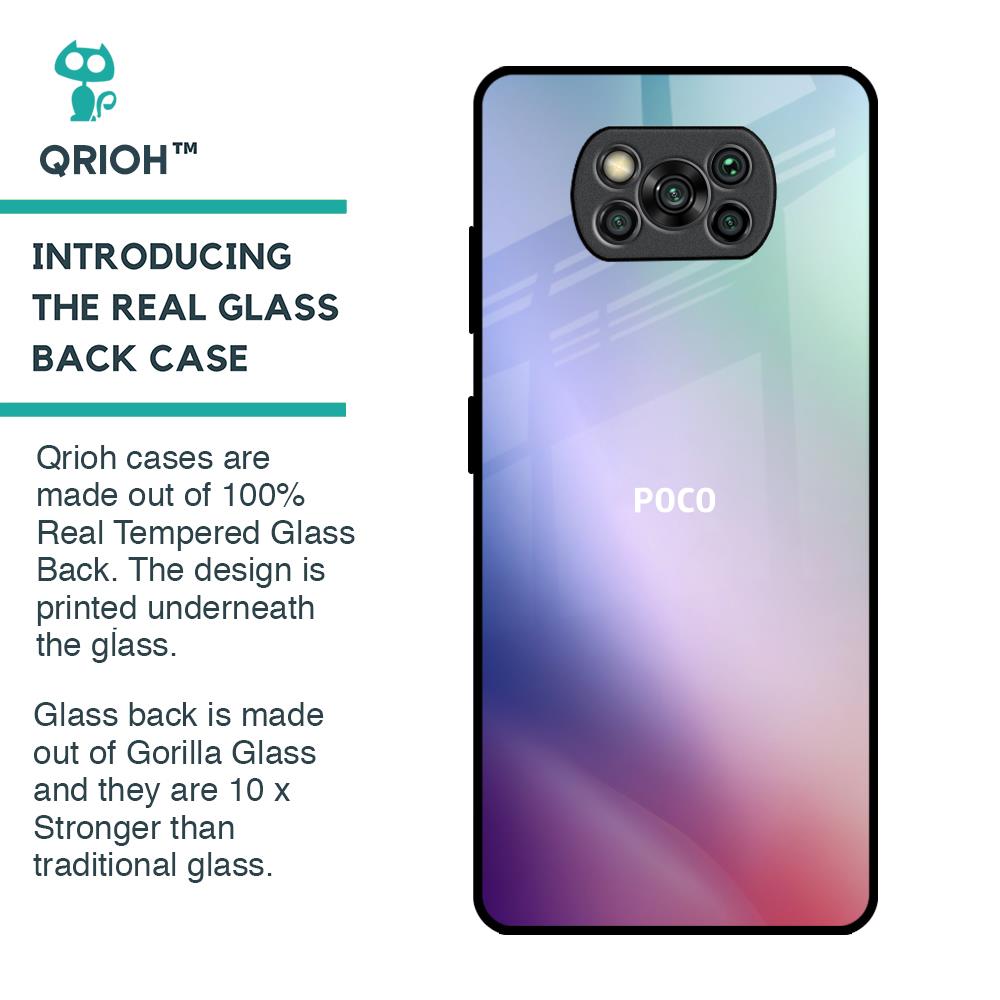 Abstract Holographic Glass Case for Poco X3 Pro