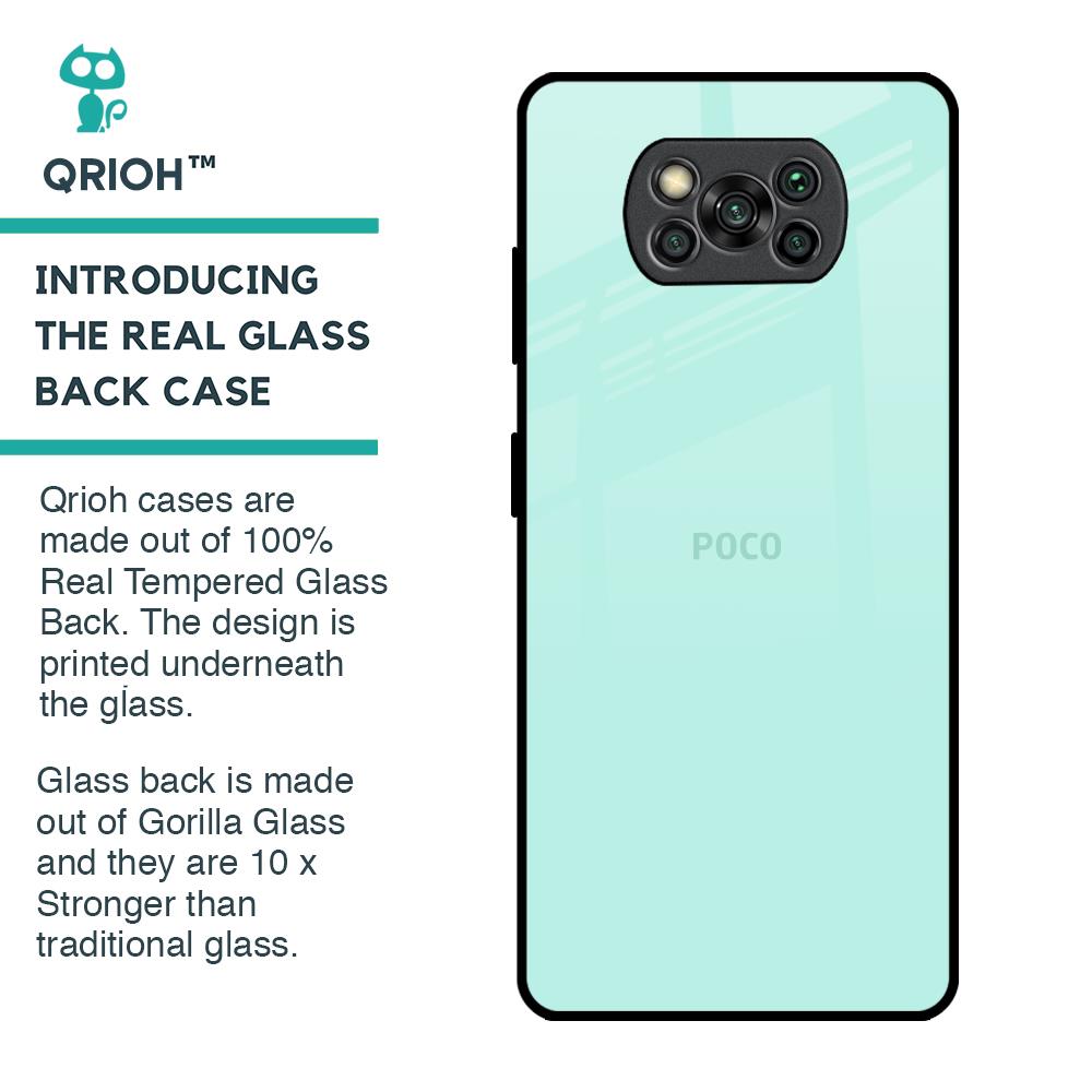 Teal Glass Case for Poco X3 Pro