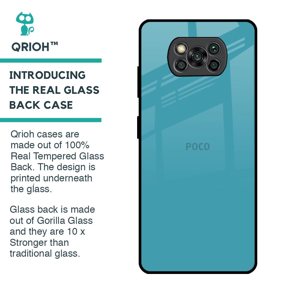 Oceanic Turquiose Glass Case for Poco X3 Pro