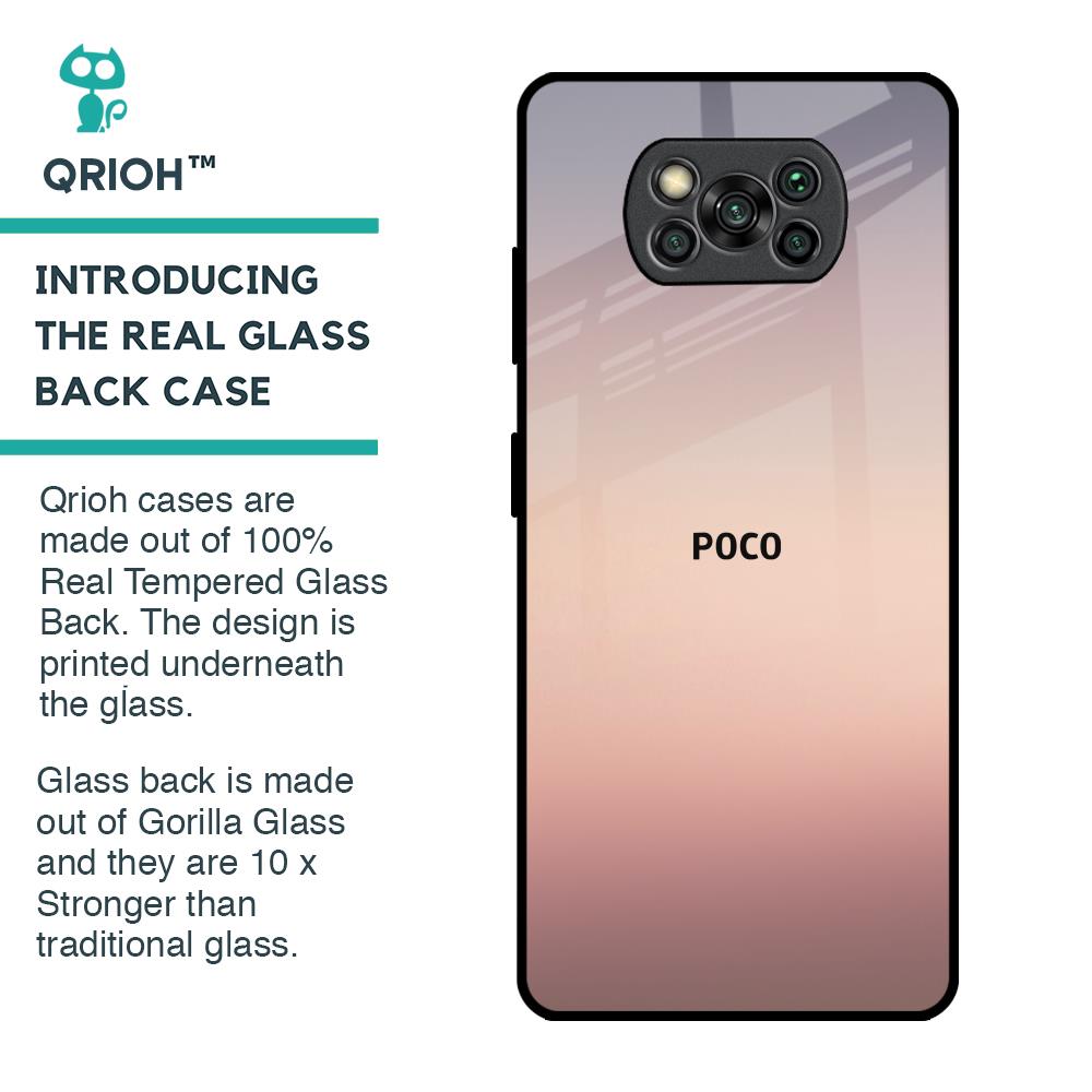 Golden Mauve Glass Case for Poco X3 Pro