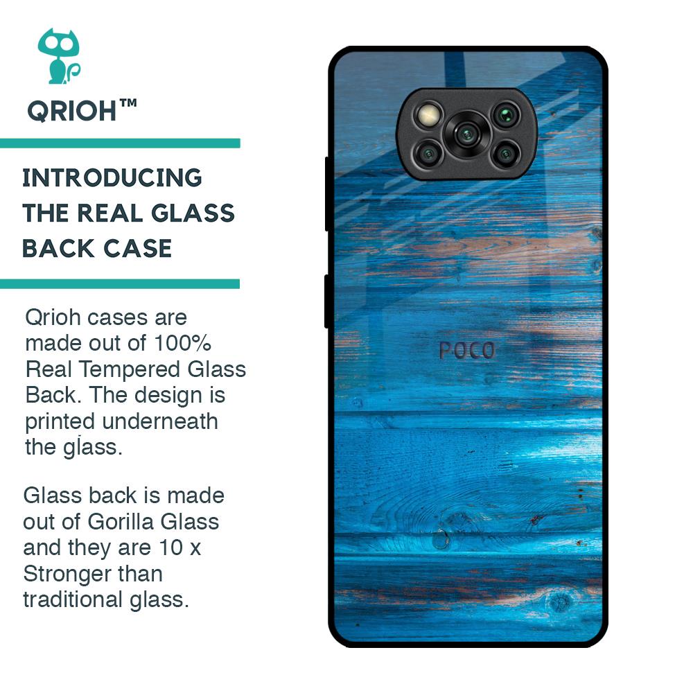 Patina Finish Glass case for Poco X3 Pro