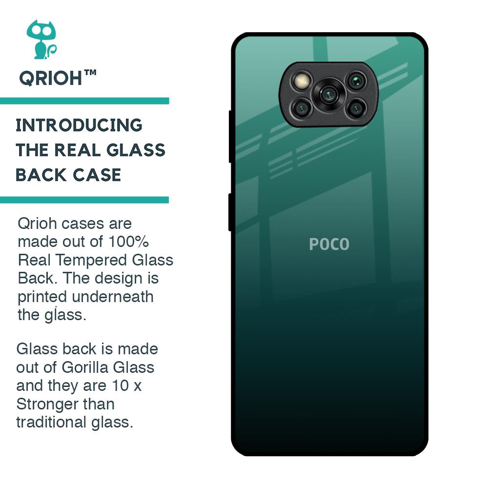 Palm Green Glass Case For Poco X3 Pro