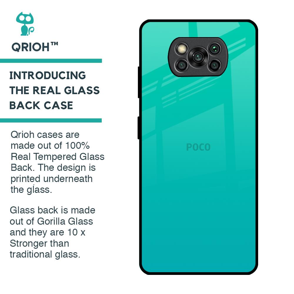 Cuba Blue Glass Case For Poco X3 Pro