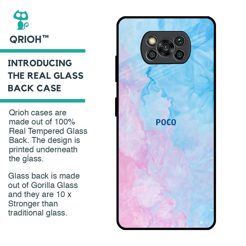 Mixed Watercolor Glass Case for Poco X3 Pro