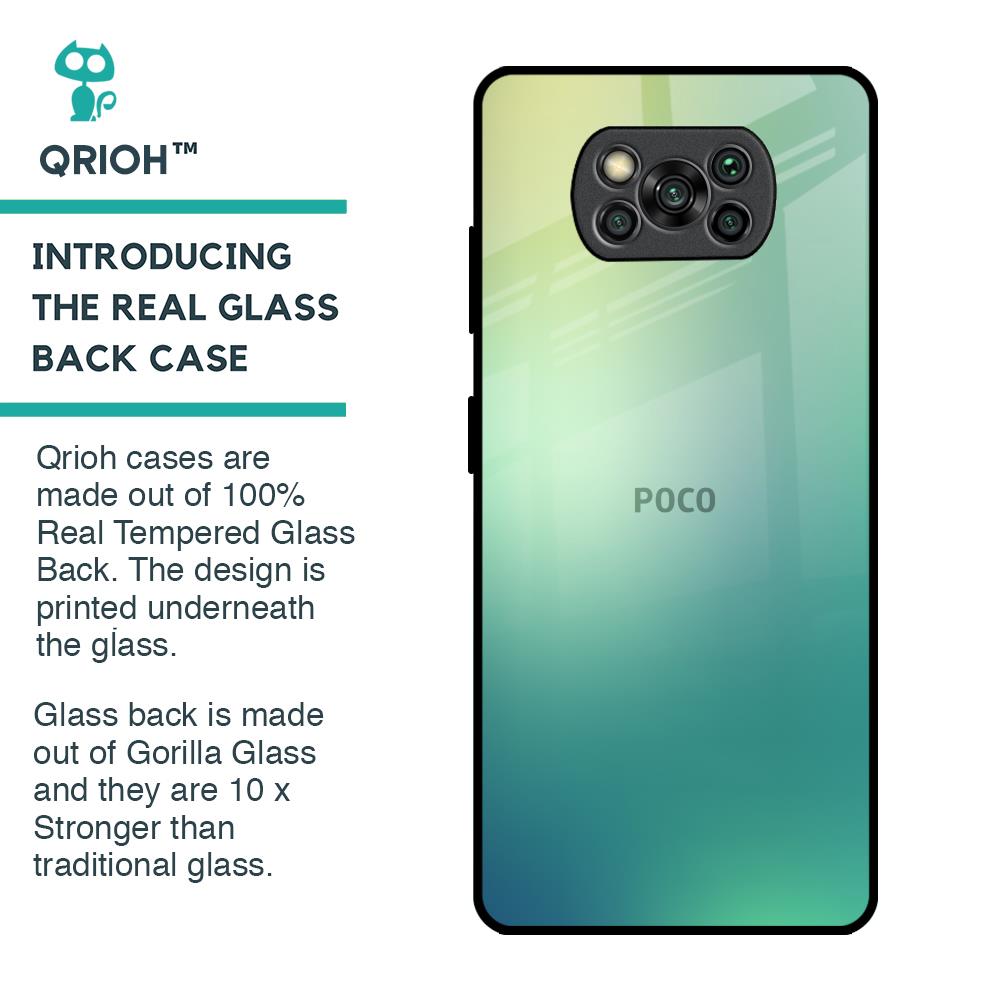 Dusty Green Glass Case for Poco X3 Pro