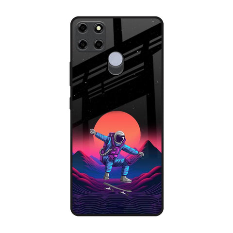 Retro Astronaut Realme C25 Glass Back Cover Online