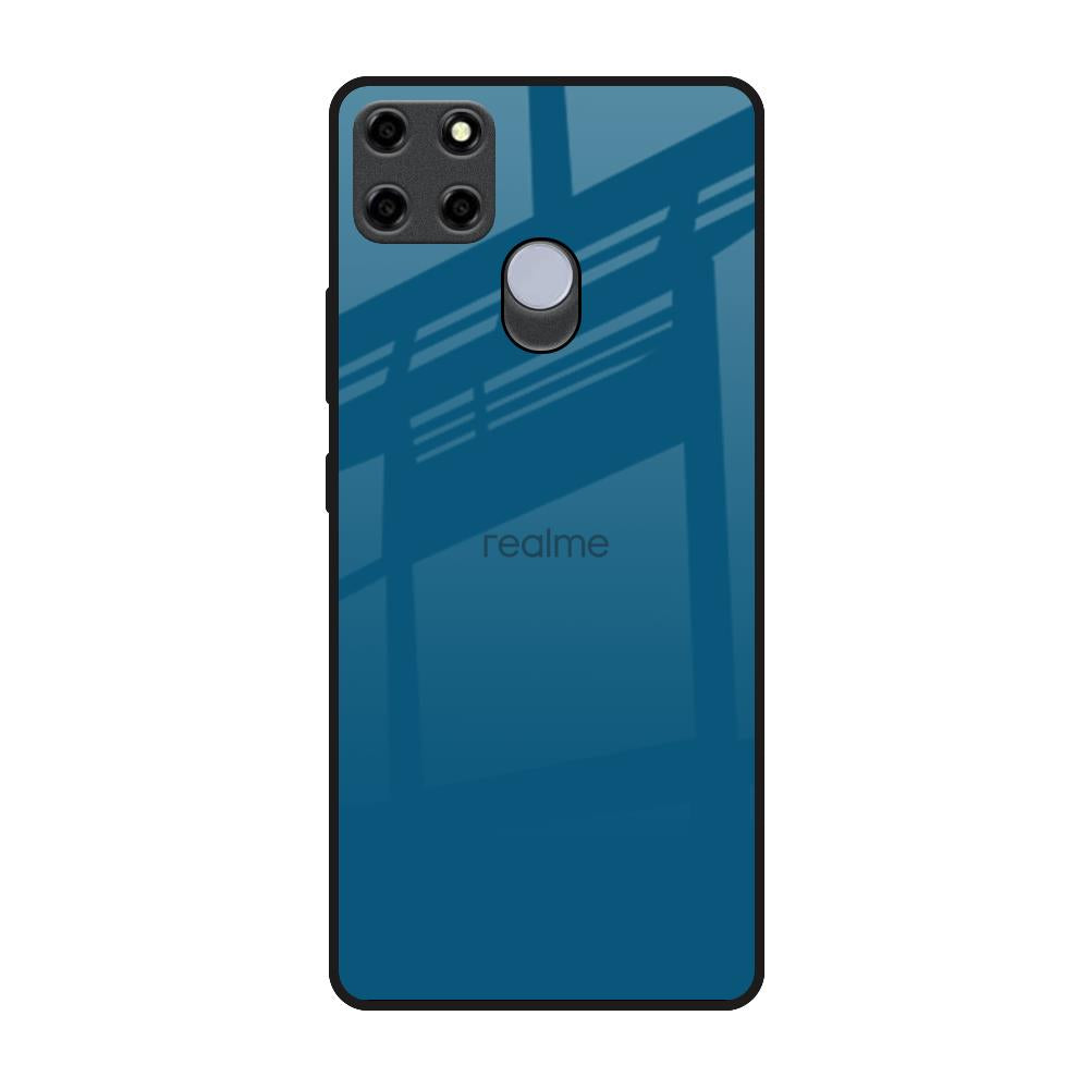 Cobalt Blue Realme C25 Glass Back Cover Online