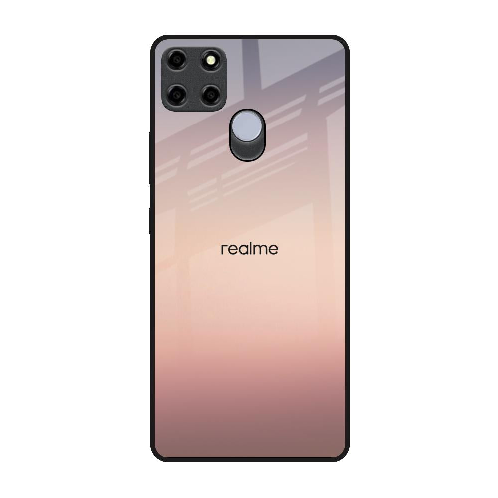 Golden Mauve Realme C25 Glass Back Cover Online