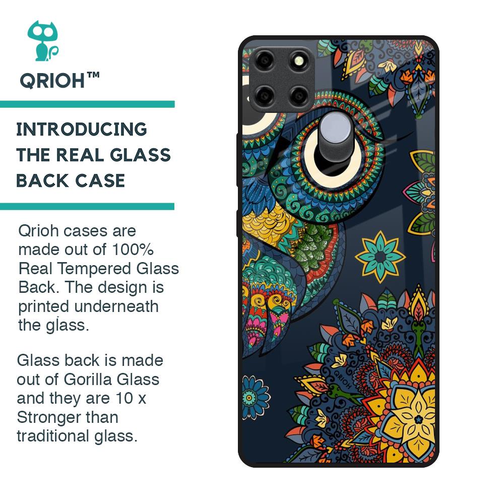 Owl Art Glass Case for Realme C25