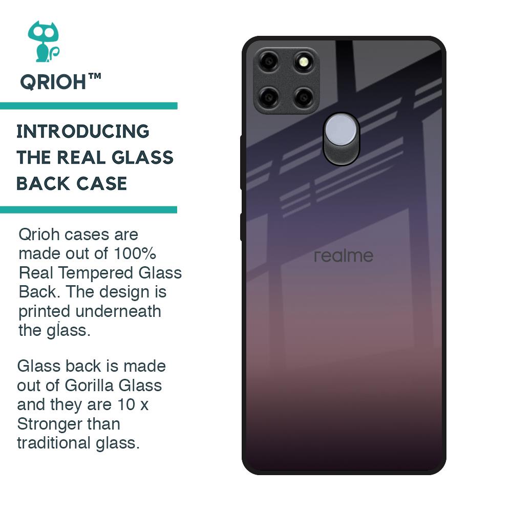 Grey Ombre Glass Case for Realme C25