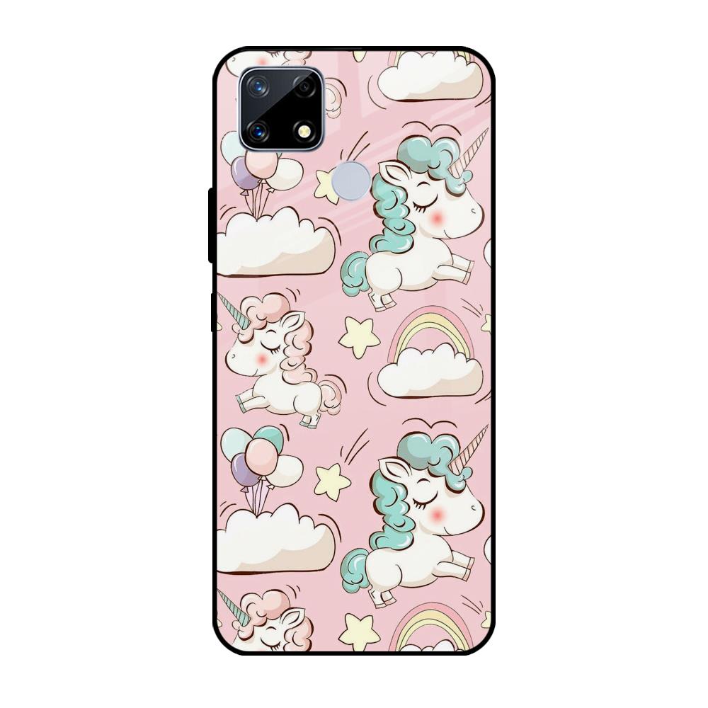 Balloon Unicorn Realme C25 Glass Cases & Covers Online
