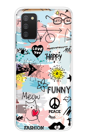Happy Doodle Samsung Galaxy F02s Back Cover