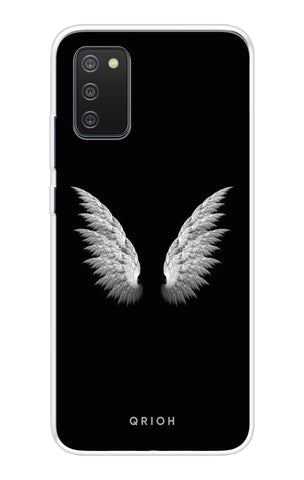 White Angel Wings Samsung Galaxy F02s Back Cover